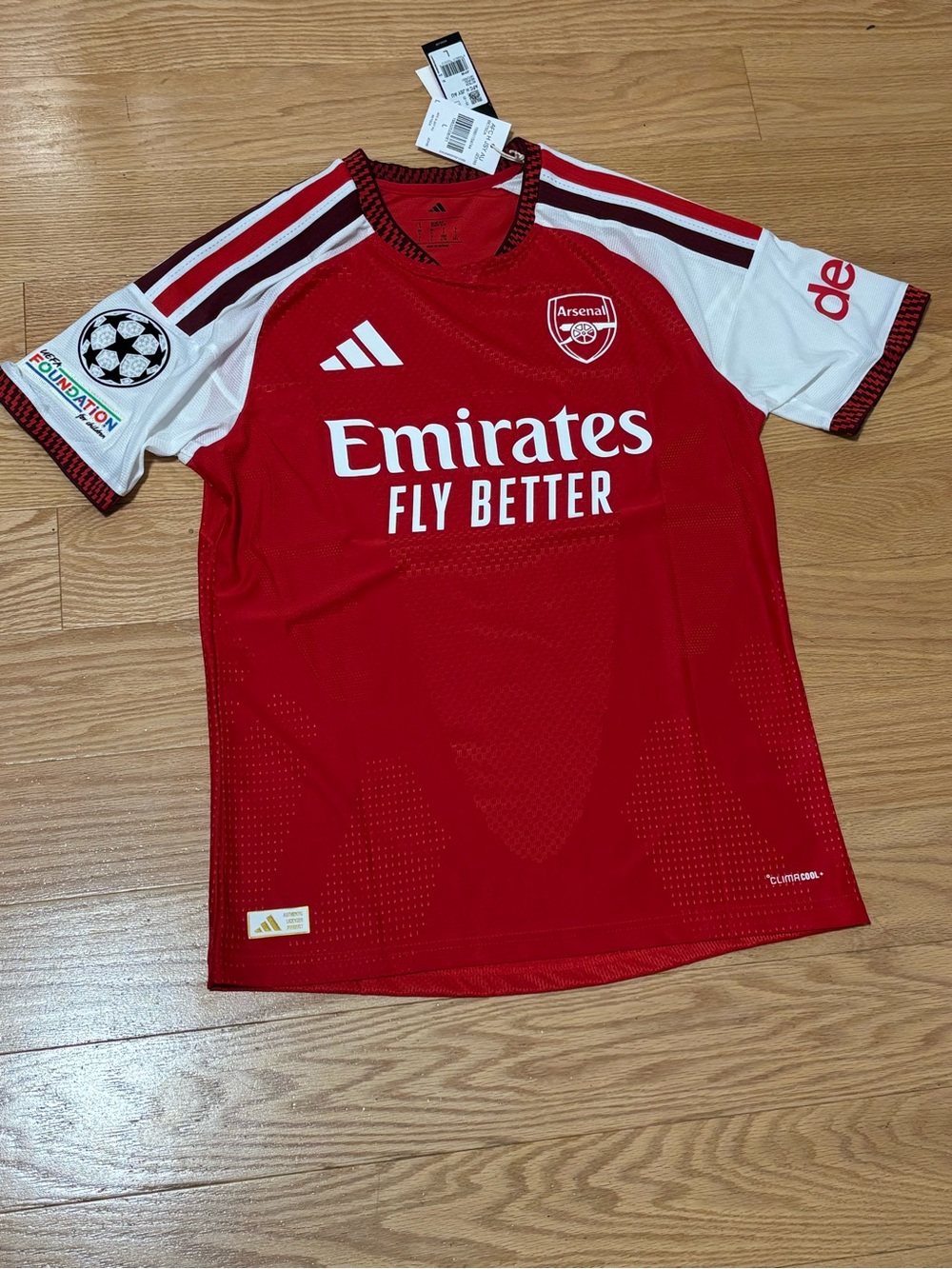 Arsenal “Saka” Red Short Sleeve Home Jersey by Adidas